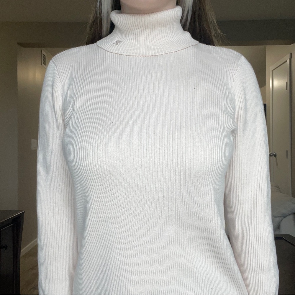 ✨Ralph Lauren✨cream knit turtleneck sweater long sleeve